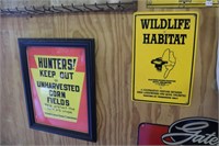 Framed poster Hunters! Keep Out of Unharvested