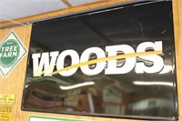 Embossed Woods Metal Advertising Sign 60" X 39"