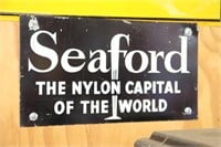 Seaford The Nylon Capital of the World metal sign