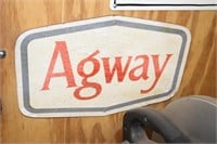 Agway Masonite sign 16" X 10" and a Allis