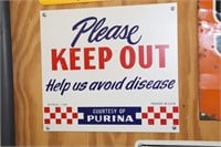Purina Please Keep Out Help Us Avid Disease metal