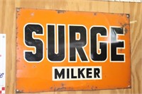 Surge Milker metal sign A.M.D. Co 18" X 12"