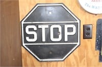 Embossed Metal Stop Sign Pre WWII