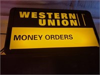 Double sided Western Union sign