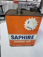Saphire Motor Oil can