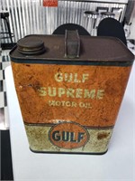 Gulf Supreme Motor Oil can