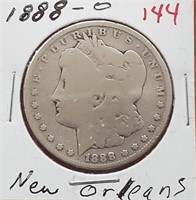 1888 O New Orleans Morgan US silver dollar