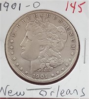 1901 O New Orleans Morgan US silver dollar
