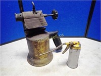 Antique Blow Torch & Oil Can