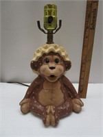 Handmade Ceramic Monkey Lamp