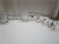 2 Sets of 4 Drinking Glasses