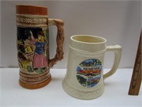 Beer Steins - 1 Japan & 1 Made in the USA