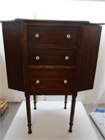 Vintage 3 Drawer Cabinet with Storage on sides -