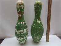 2 Vintage Bowling Pins