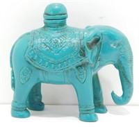 Old Chinese Turquoise Elephant Hand Carved
