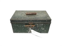 Vintage tole tackle box, with tackle
