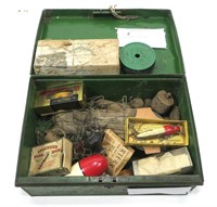 Vintage Tole Tackle box with tackle