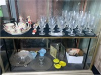 Lot: Assorted Glass, Porcelain, Stemware & china,