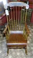 Early Stenciled Boston Rocker.