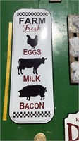 Farm Fresh Eggs Milk Bacon Sign