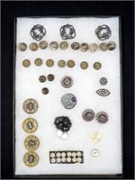 Vintage Decorative Buttons with case