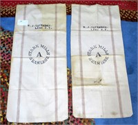 Lot: 2 Stark Mills Seed Bags, Lima NY