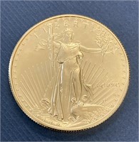 AMERICAN DOUBLE EAGLE,1990, 1 OZ GOLD $50 COIN