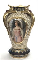 DRESDEN PORTRAIT VASE 11 3/4" TALL