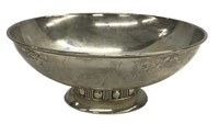 STERLING SILVER FLANDERS PATTERN FOOTED COMPOTE