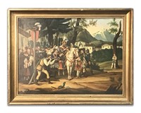 19THC. OIL ON COPPER PLATE "WILLIAM TELL"