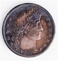 Coin 1907 Barber Half Dollar In GEM Proof