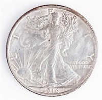 Coin 1916-P Walking Liberty Half Dollar In Choice