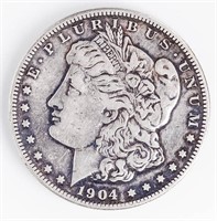 Coin 1904-S Morgan Silver Dollar In XF