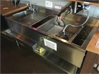 5' S/S Cocktail Sink w/ Speed Rail