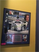 Framed Jacques Villeneuve Racecar Picture