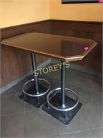 28 x 48 Dbl Pedestal Bar Table w/ Heavy