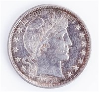 Coin 1892-P Barber Half Dollar In Choice W/ Toning