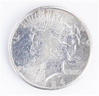 Coin 1924-S Silver Peace Dollar In Choice BU