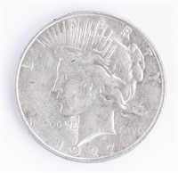 Coin 1927-P Silver Peace Dollar In Choice BU
