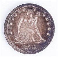 Coin 1876-CC Seated Liberty Quarter In Fine