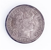 Coin 1904-S Barber Dime In Good