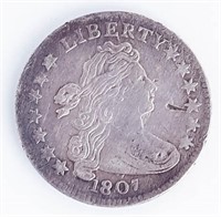 Coin 1807 Draped Bust Dime In Very Fine