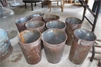 9 older sap pails