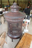 Outdoor fire pit, 57" tall x 30" dia
