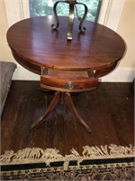 Drum Table with brass feet