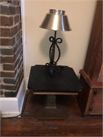 Wrought Iron Lamp and table