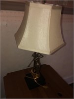 Brass golfer lamp