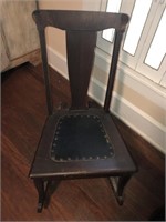 Leather Seat sewing rocker