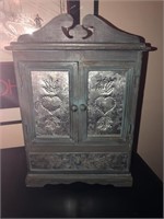 Punch Tin Jewelry Cabinet