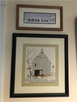 2 Amish framed prints